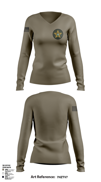 LOGISTICS 26909520 Women's Long Sleeve V-neck Shirt - 122