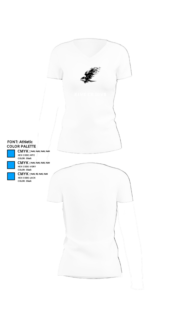 Women's Short Sleeve Vneck Shirt, Hawk’em Down, Men's Basketball, Teamtime, Team time, sublimation, custom sports apparel, team uniforms, spirit wear, spiritwear, sports uniforms, custom shirts, team store, custom team store, fundraiser sports, apparel fundraiser