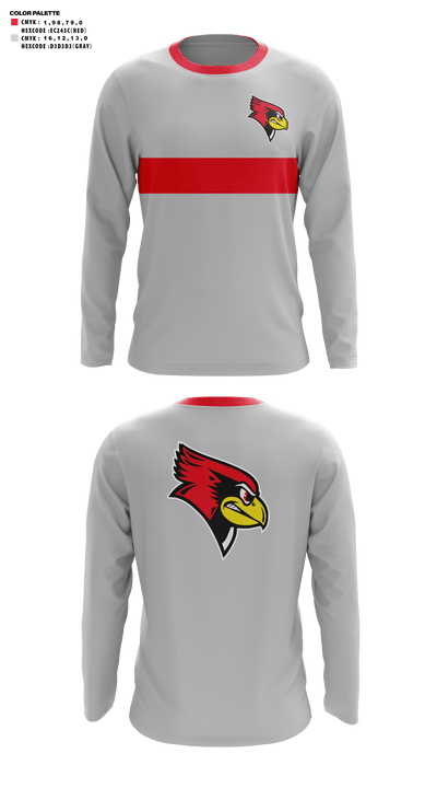 Central Junior High School Golf 27660603 Long Sleeve Performance Shirt - 41