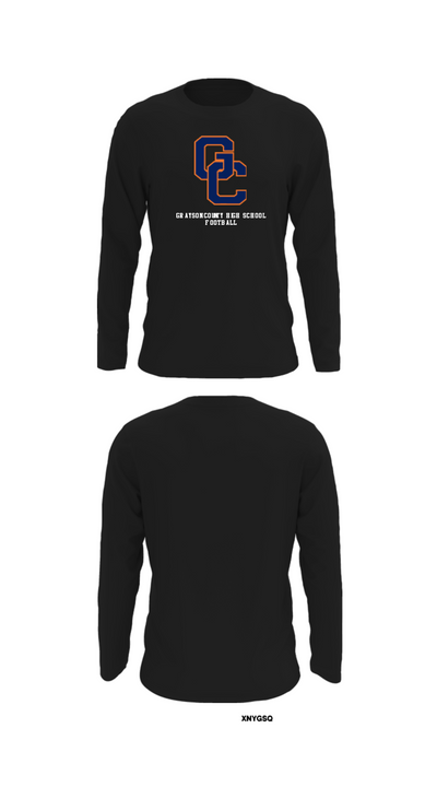 Grayson County High School Football 23634052 Long Sleeve Performance Shirt - 27