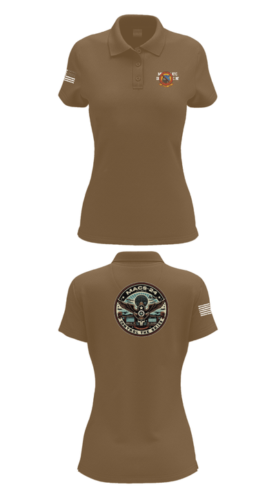 MACS 24 ATC Detachment A 44411642 Women's Short Sleeve Performance Polo  - 15