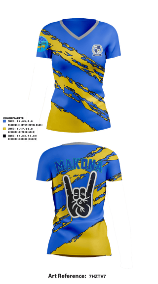 Womens Short Sleeve Vneck Shirt, MAKONA Fraternity, E-Sports, Teamtime, Team time, sublimation, custom sports apparel, team uniforms, spirit wear, spiritwear, sports uniforms, custom shirts, team store, custom team store, fundraiser sports, apparel fundraiser
