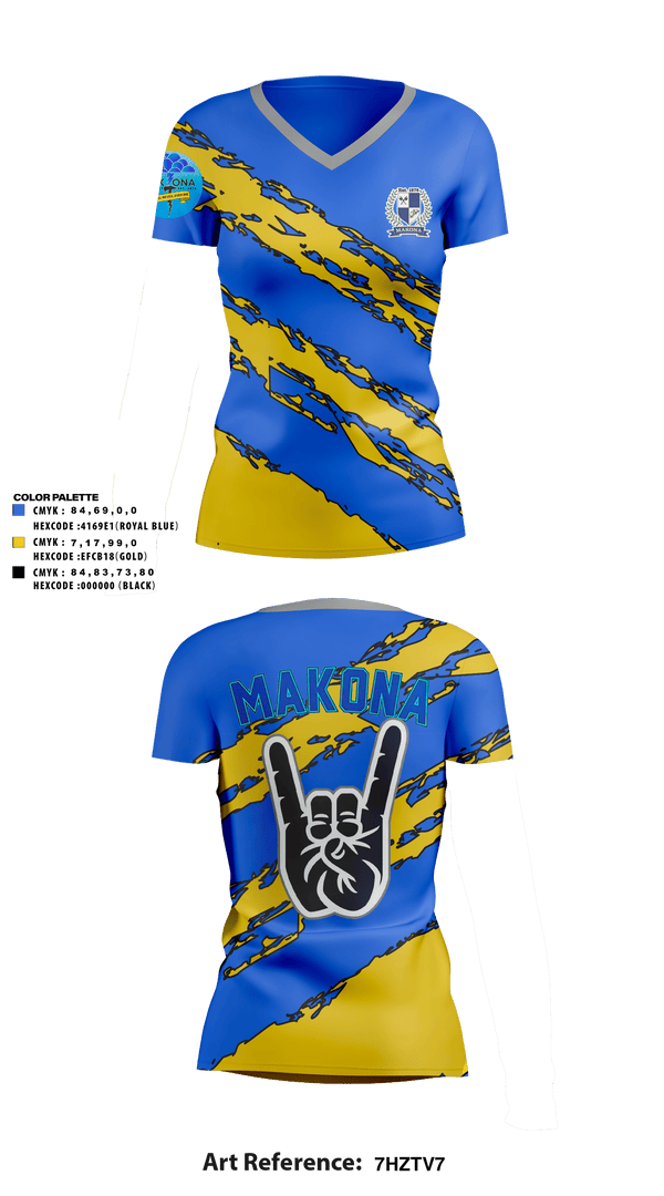 Womens Short Sleeve Vneck Shirt, MAKONA Fraternity, E-Sports, Teamtime, Team time, sublimation, custom sports apparel, team uniforms, spirit wear, spiritwear, sports uniforms, custom shirts, team store, custom team store, fundraiser sports, apparel fundraiser