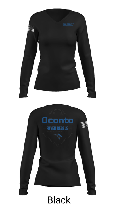 Oconto 23745776 Women's Long Sleeve V-neck Shirt - 13