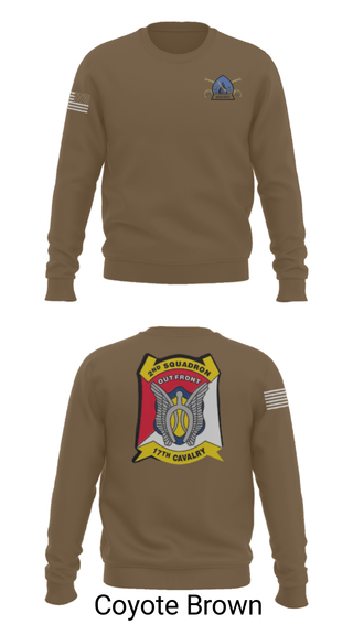 Crew Neck Sweatshirt, B Troop 2-17 Cav REGT, , Teamtime, Team time, sublimation, custom sports apparel, team uniforms, spirit wear, spiritwear, sports uniforms, custom shirts, team store, custom team store, fundraiser sports, apparel fundraiser