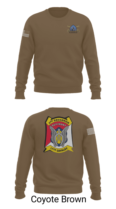 B Troop 2-17 Cav REGT 36740014 Crew Neck Sweatshirt - 5