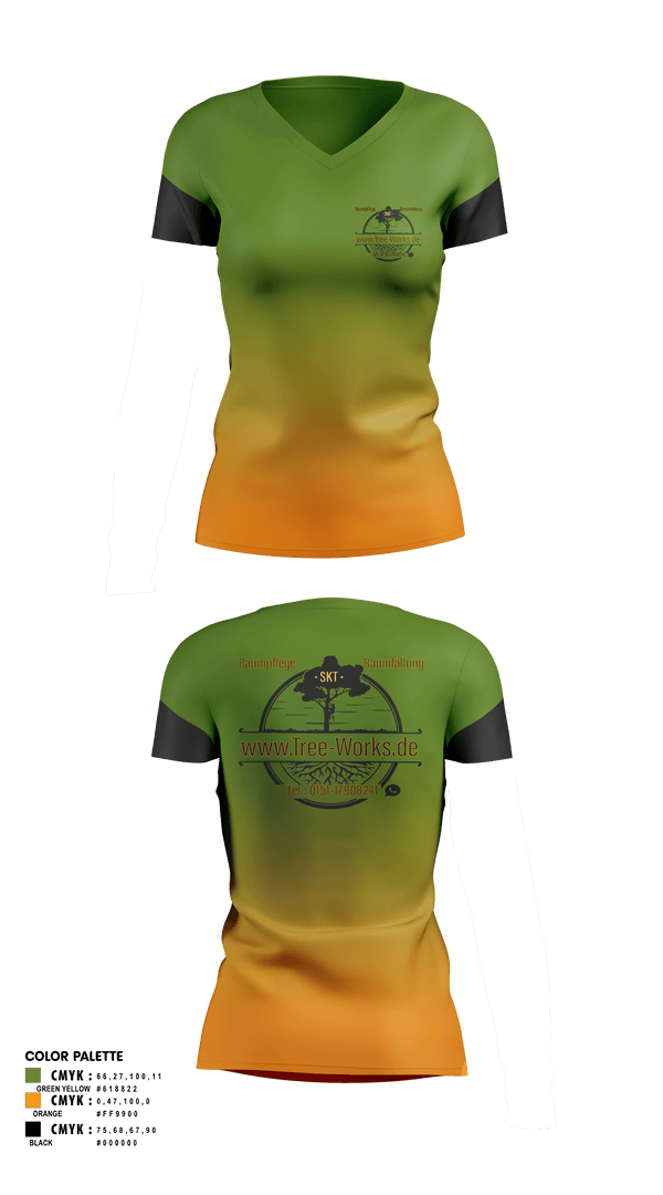 Womens Short Sleeve Vneck Shirt, www.Tree-Works.de, , Teamtime, Team time, sublimation, custom sports apparel, team uniforms, spirit wear, spiritwear, sports uniforms, custom shirts, team store, custom team store, fundraiser sports, apparel fundraiser