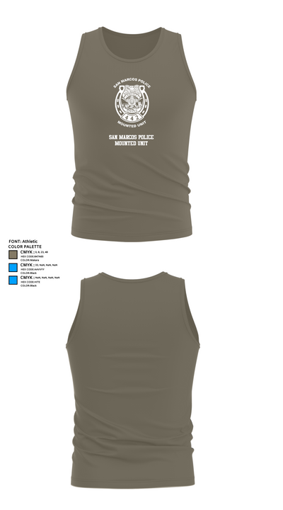 San Marcos Police Mounted Unit 48191371 Tank Top - 75