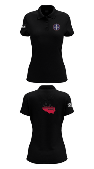 Women's Short Sleeve Performance Polo, 909th HR Company, Army, Teamtime, Team time, sublimation, custom sports apparel, team uniforms, spirit wear, spiritwear, sports uniforms, custom shirts, team store, custom team store, fundraiser sports, apparel fundraiser
