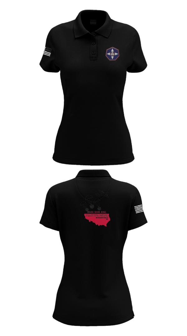 Women's Short Sleeve Performance Polo, 909th HR Company, Army, Teamtime, Team time, sublimation, custom sports apparel, team uniforms, spirit wear, spiritwear, sports uniforms, custom shirts, team store, custom team store, fundraiser sports, apparel fundraiser