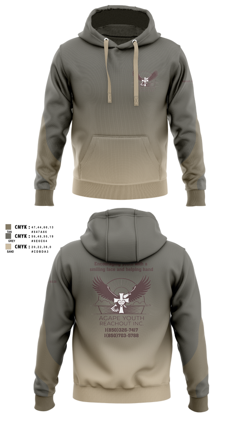 Hoodie, Agape Youth Reachout inc, , Teamtime, Team time, sublimation, custom sports apparel, team uniforms, spirit wear, spiritwear, sports uniforms, custom shirts, team store, custom team store, fundraiser sports, apparel fundraiser