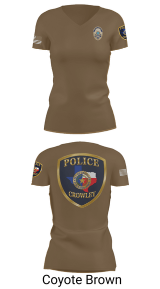 Womens Short Sleeve Vneck Shirt, Crowley Police Department, , Teamtime, Team time, sublimation, custom sports apparel, team uniforms, spirit wear, spiritwear, sports uniforms, custom shirts, team store, custom team store, fundraiser sports, apparel fundraiser