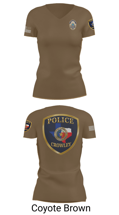 Crowley Police Department 8097883 Women's Short Sleeve V-neck Shirt - 8