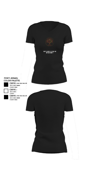 312TH MI BN, CHARLIE DETACHMENT 54805661 Women's Short Sleeve V-neck Shirt - 24
