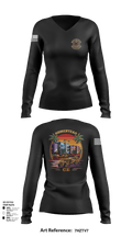 482D Civil Engineer Squadron 21891413 Women's Long Sleeve V-neck Shirt -1 124