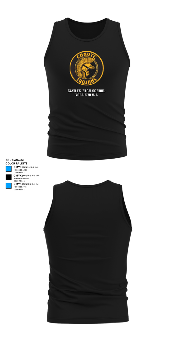 Tank Top, Canute High School Volleyball, Men's Volleyball, Teamtime, Team time, sublimation, custom sports apparel, team uniforms, spirit wear, spiritwear, sports uniforms, custom shirts, team store, custom team store, fundraiser sports, apparel fundraiser