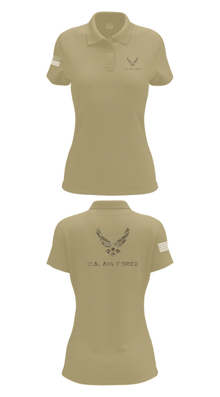 Womens Short Sleeve Performance Polo, Wings, Air Force, Teamtime, Team time, sublimation, custom sports apparel, team uniforms, spirit wear, spiritwear, sports uniforms, custom shirts, team store, custom team store, fundraiser sports, apparel fundraiser