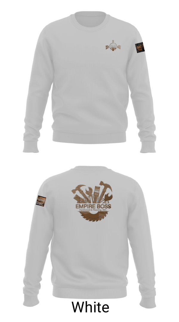 Crew Neck Sweatshirt, Empire Boss Hardwood & Flooring, INC, , Teamtime, Team time, sublimation, custom sports apparel, team uniforms, spirit wear, spiritwear, sports uniforms, custom shirts, team store, custom team store, fundraiser sports, apparel fundraiser