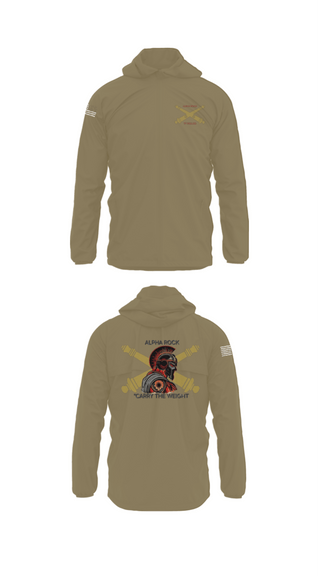 Windbreaker, ALPHA ROCK, Army, Teamtime, Team time, sublimation, custom sports apparel, team uniforms, spirit wear, spiritwear, sports uniforms, custom shirts, team store, custom team store, fundraiser sports, apparel fundraiser