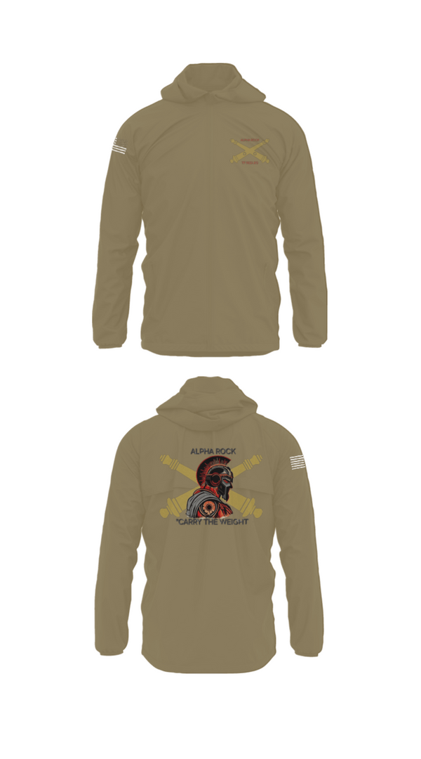 Windbreaker, ALPHA ROCK, Army, Teamtime, Team time, sublimation, custom sports apparel, team uniforms, spirit wear, spiritwear, sports uniforms, custom shirts, team store, custom team store, fundraiser sports, apparel fundraiser