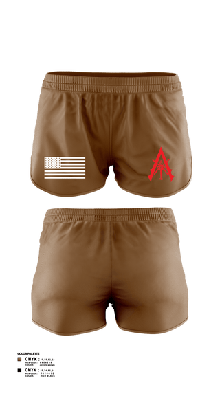 Women's Shorts, A Co. 1-3 AB, Army, Teamtime, Team time, sublimation, custom sports apparel, team uniforms, spirit wear, spiritwear, sports uniforms, custom shirts, team store, custom team store, fundraiser sports, apparel fundraiser