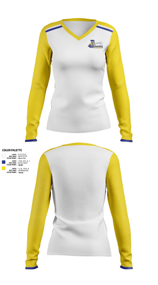 Womens Long Sleeve Vneck Shirt, Johnsonburg Area Senior High School Band, Spirit Store, Teamtime, Team time, sublimation, custom sports apparel, team uniforms, spirit wear, spiritwear, sports uniforms, custom shirts, team store, custom team store, fundraiser sports, apparel fundraiser