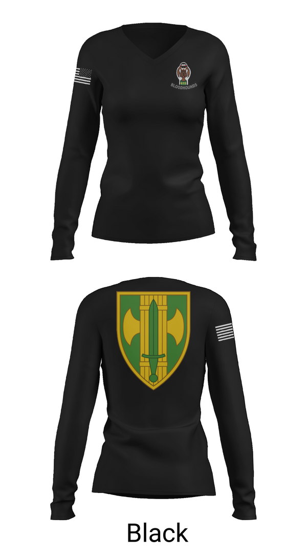 Womens Long Sleeve Vneck Shirt, 615th MP CO, , Teamtime, Team time, sublimation, custom sports apparel, team uniforms, spirit wear, spiritwear, sports uniforms, custom shirts, team store, custom team store, fundraiser sports, apparel fundraiser