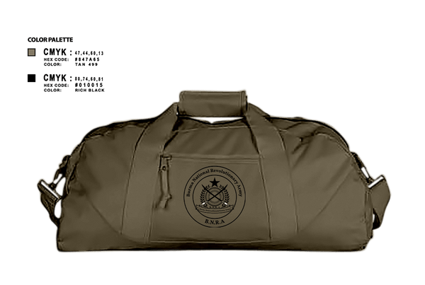 Duffle Bag, B.N.R.A, Army, Teamtime, Team time, sublimation, custom sports apparel, team uniforms, spirit wear, spiritwear, sports uniforms, custom shirts, team store, custom team store, fundraiser sports, apparel fundraiser
