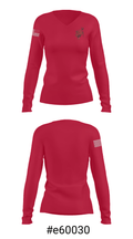 Coquille Red Devils 94588600 Women's Long Sleeve V-neck Shirt - 20