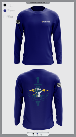 Long Sleeve Performance Shirt, Silent Wounds and Warriors Foundation, , Teamtime, Team time, sublimation, custom sports apparel, team uniforms, spirit wear, spiritwear, sports uniforms, custom shirts, team store, custom team store, fundraiser sports, apparel fundraiser