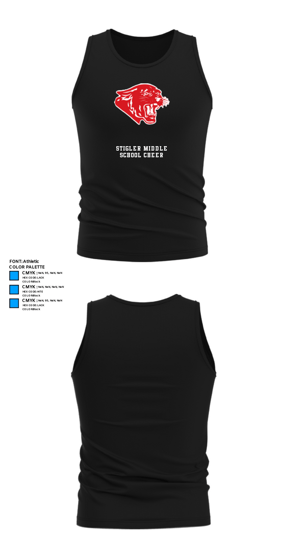 Tank Top, Stigler Middle School Cheer, Cheer, Teamtime, Team time, sublimation, custom sports apparel, team uniforms, spirit wear, spiritwear, sports uniforms, custom shirts, team store, custom team store, fundraiser sports, apparel fundraiser