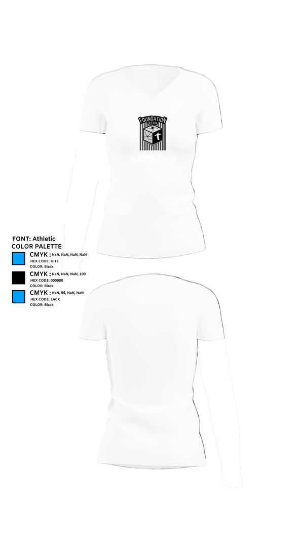 Womens Short Sleeve Vneck Shirt, Igniting Faith, , Teamtime, Team time, sublimation, custom sports apparel, team uniforms, spirit wear, spiritwear, sports uniforms, custom shirts, team store, custom team store, fundraiser sports, apparel fundraiser