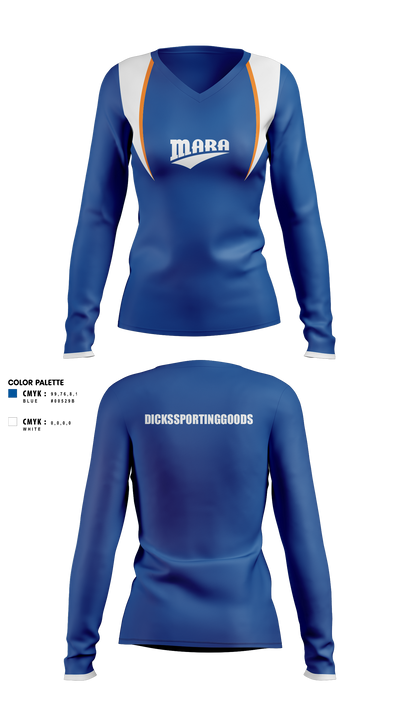 Mara Track & Field Women's Long Sleeve V-neck Shirt - 1