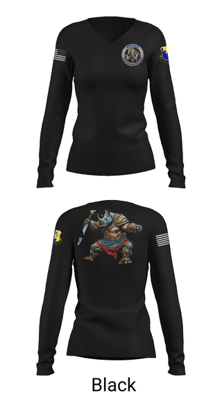 Womens Long Sleeve Vneck Shirt, 31st LRS, Air Force, Teamtime, Team time, sublimation, custom sports apparel, team uniforms, spirit wear, spiritwear, sports uniforms, custom shirts, team store, custom team store, fundraiser sports, apparel fundraiser