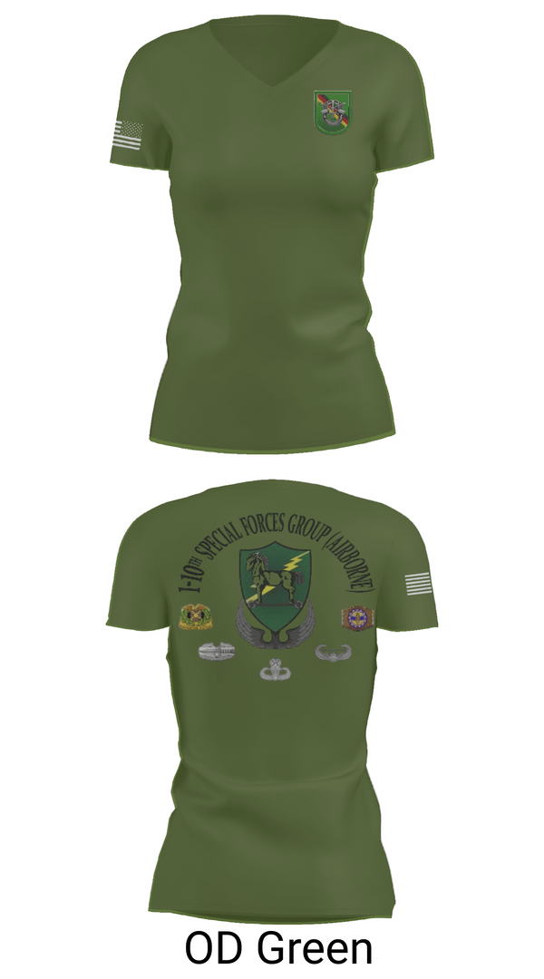 Womens Short Sleeve Vneck Shirt, 1-10 SFG FSC, Army, Teamtime, Team time, sublimation, custom sports apparel, team uniforms, spirit wear, spiritwear, sports uniforms, custom shirts, team store, custom team store, fundraiser sports, apparel fundraiser