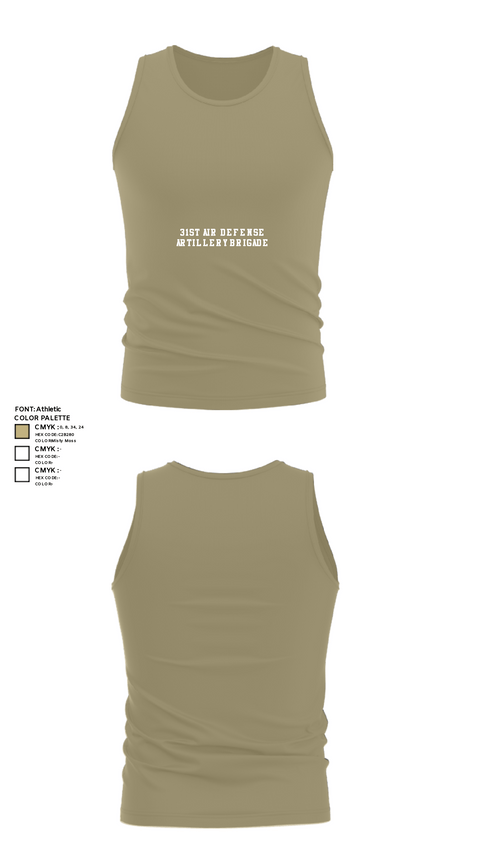 Tank Top, 31st Air Defense Artillery Brigade, Army, Teamtime, Team time, sublimation, custom sports apparel, team uniforms, spirit wear, spiritwear, sports uniforms, custom shirts, team store, custom team store, fundraiser sports, apparel fundraiser