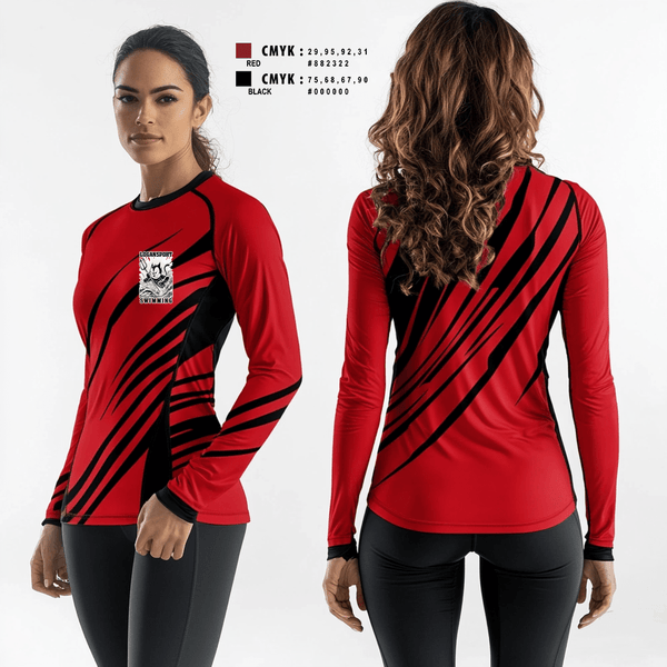 Womens Long Sleeve Vneck Shirt, Logansport High School Swimming, Swimming, Teamtime, Team time, sublimation, custom sports apparel, team uniforms, spirit wear, spiritwear, sports uniforms, custom shirts, team store, custom team store, fundraiser sports, apparel fundraiser
