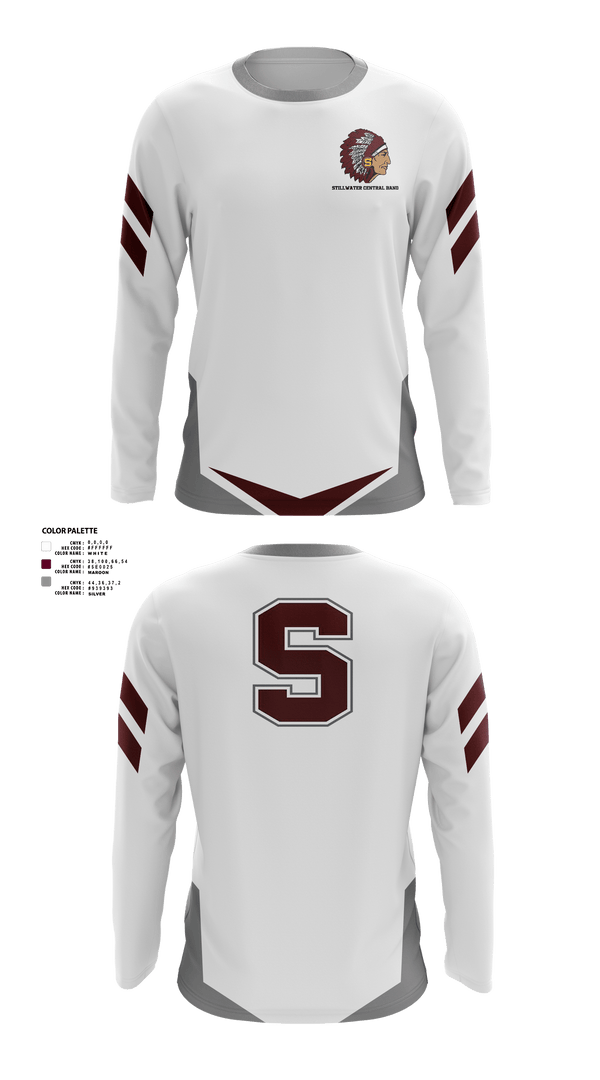 Long Sleeve Performance Shirt, Stillwater Central High School Band, Spirit Store, Teamtime, Team time, sublimation, custom sports apparel, team uniforms, spirit wear, spiritwear, sports uniforms, custom shirts, team store, custom team store, fundraiser sports, apparel fundraiser
