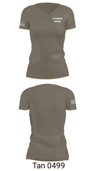 Women's Short Sleeve Vneck Shirt, 3/319th AFAR, Army, Teamtime, Team time, sublimation, custom sports apparel, team uniforms, spirit wear, spiritwear, sports uniforms, custom shirts, team store, custom team store, fundraiser sports, apparel fundraiser