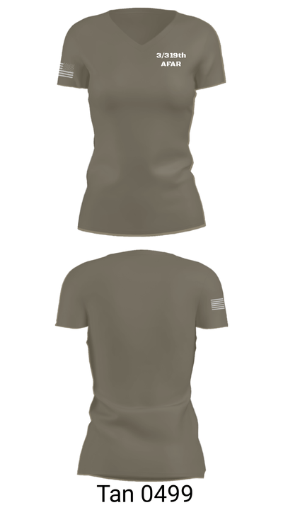 3/319th AFAR 2298170 Women's Short Sleeve V-neck Shirt - 68