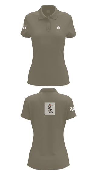 Womens Short Sleeve Performance Polo, a-co 2-2in 3/10, Army, Teamtime, Team time, sublimation, custom sports apparel, team uniforms, spirit wear, spiritwear, sports uniforms, custom shirts, team store, custom team store, fundraiser sports, apparel fundraiser