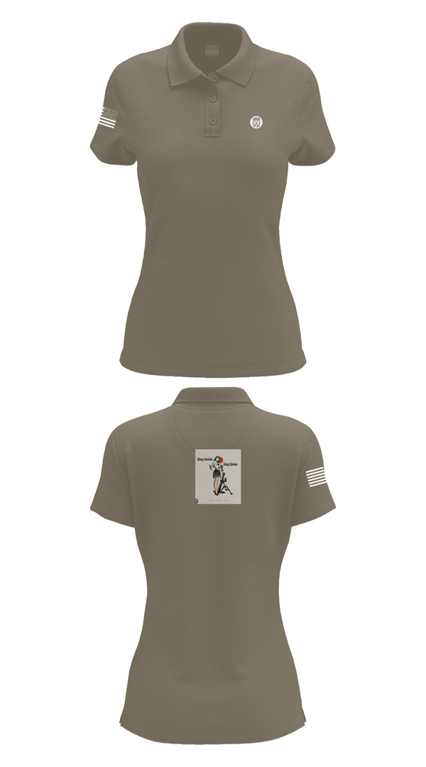 Womens Short Sleeve Performance Polo, a-co 2-2in 3/10, Army, Teamtime, Team time, sublimation, custom sports apparel, team uniforms, spirit wear, spiritwear, sports uniforms, custom shirts, team store, custom team store, fundraiser sports, apparel fundraiser