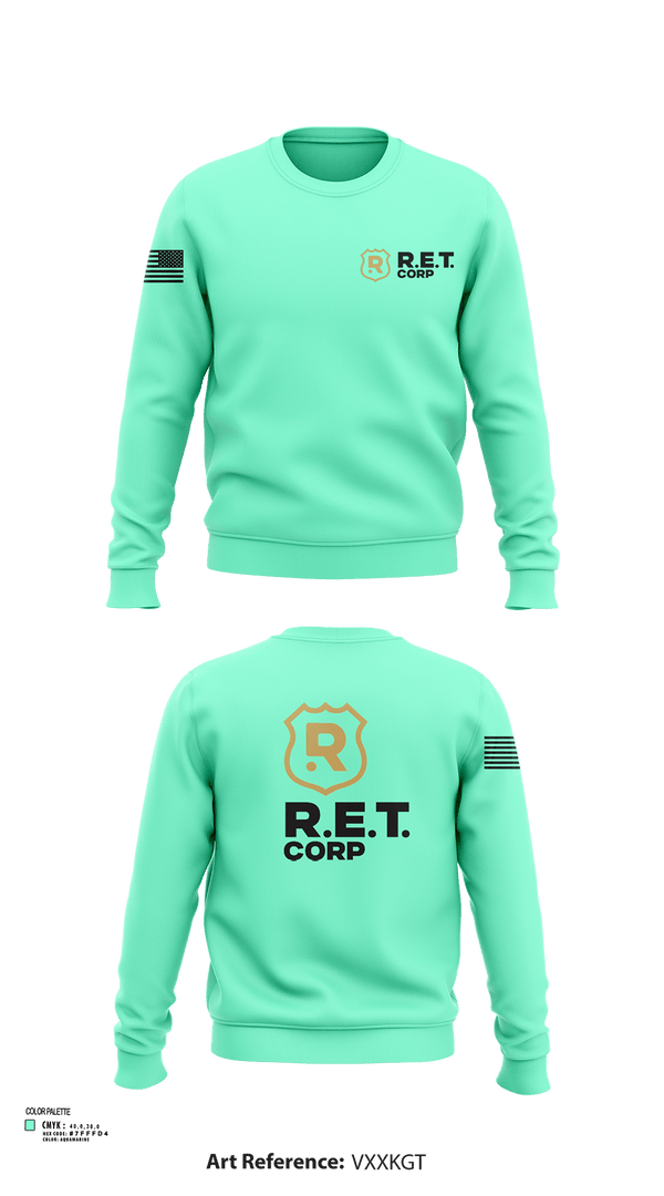 Crew Neck Sweatshirt, RET CORP, Police, Teamtime, Team time, sublimation, custom sports apparel, team uniforms, spirit wear, spiritwear, sports uniforms, custom shirts, team store, custom team store, fundraiser sports, apparel fundraiser