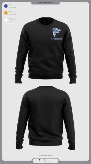 Crew Neck Sweatshirt, Todd County High School Wrestling, Wrestling, Teamtime, Team time, sublimation, custom sports apparel, team uniforms, spirit wear, spiritwear, sports uniforms, custom shirts, team store, custom team store, fundraiser sports, apparel fundraiser