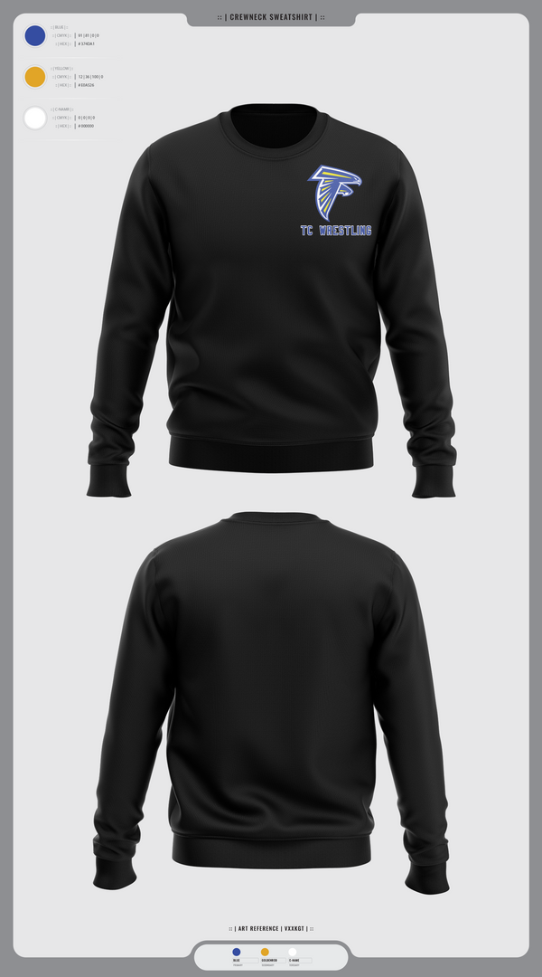 Crew Neck Sweatshirt, Todd County High School Wrestling, Wrestling, Teamtime, Team time, sublimation, custom sports apparel, team uniforms, spirit wear, spiritwear, sports uniforms, custom shirts, team store, custom team store, fundraiser sports, apparel fundraiser