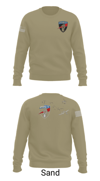 Crew Neck Sweatshirt, 3-172 FiST, Army, Teamtime, Team time, sublimation, custom sports apparel, team uniforms, spirit wear, spiritwear, sports uniforms, custom shirts, team store, custom team store, fundraiser sports, apparel fundraiser