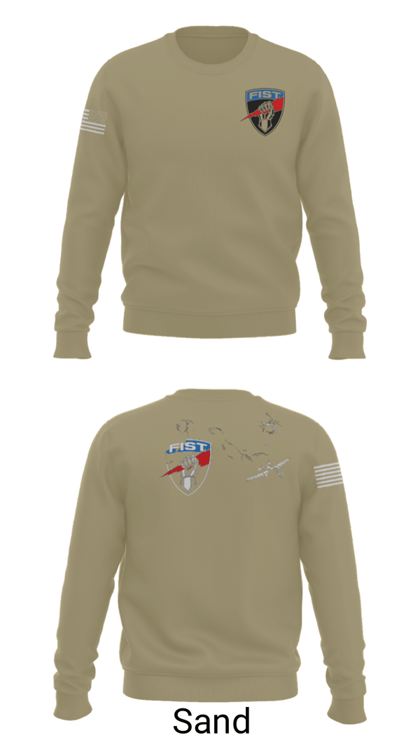 Crew Neck Sweatshirt, 3-172 FiST, Army, Teamtime, Team time, sublimation, custom sports apparel, team uniforms, spirit wear, spiritwear, sports uniforms, custom shirts, team store, custom team store, fundraiser sports, apparel fundraiser