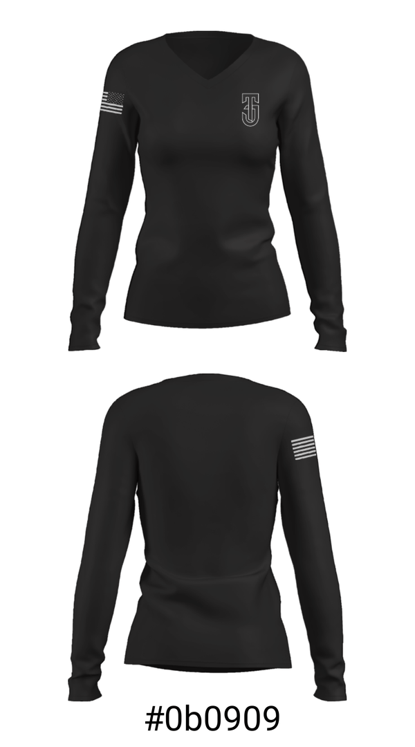 Women's Long Sleeve Vneck Shirt, Tyrel Jackson Training, Men's Basketball, Teamtime, Team time, sublimation, custom sports apparel, team uniforms, spirit wear, spiritwear, sports uniforms, custom shirts, team store, custom team store, fundraiser sports, apparel fundraiser