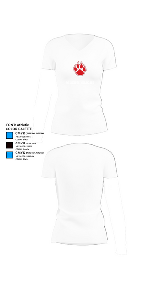 Women's Short Sleeve Vneck Shirt, Wilson/EC Wildcats, Baseball, Teamtime, Team time, sublimation, custom sports apparel, team uniforms, spirit wear, spiritwear, sports uniforms, custom shirts, team store, custom team store, fundraiser sports, apparel fundraiser