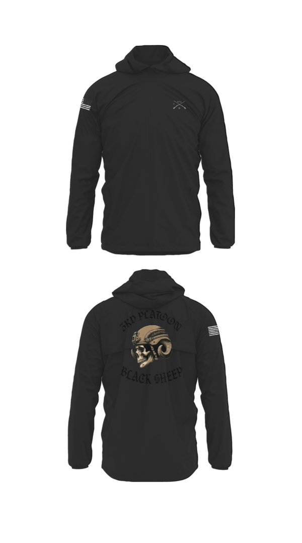 Windbreaker, 3rd PLT Black Sheep, Army, Teamtime, Team time, sublimation, custom sports apparel, team uniforms, spirit wear, spiritwear, sports uniforms, custom shirts, team store, custom team store, fundraiser sports, apparel fundraiser